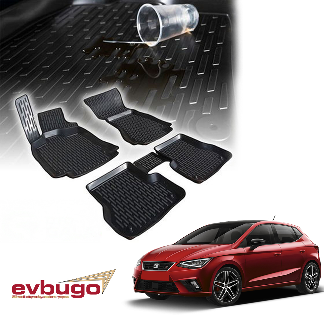 3D PASPAS SİYAH SEAT IBIZA 2017++